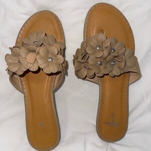 Sophia Brown Floral Women's Sandals